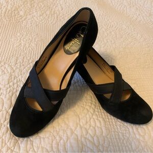 COLE HAAN Black Suede Pumps